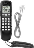 expandable corded phone with call screening, lcd display & incoming caller id handsets - ideal for home, office, hotel telephone system (black) logo