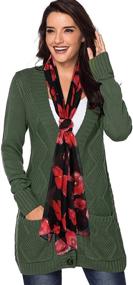 img 3 attached to 🌸 Stylish Women's Poppy Flower Accessory: GERINLY Lightweight Scarves & Wraps