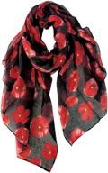 🌸 stylish women's poppy flower accessory: gerinly lightweight scarves & wraps logo