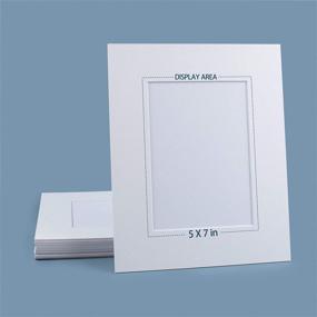 img 3 attached to 🖼️ Golden State Art Acid-Free Cardboard Frames: 10-Pack of 8x10 Mats for 5x7 Photos with Slip-In Pre-Adhesive Backing Board and Clear Bags - White