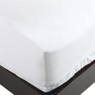 🛏️ national allergy 300-thread count 100% cotton mattress protector: queen size, 9-inch white - ultimate protection against allergies logo