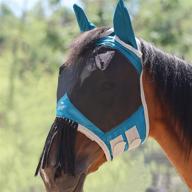 🐴 harrison howard caremaster teal horse fly mask with ears and nose fringe - ultimate fly protection! logo