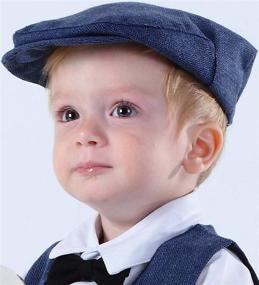 img 2 attached to Trendy A&J DESIGN Baby Boys Driver Cap: Stylish Vintage Tweed Beret Hat for Kids