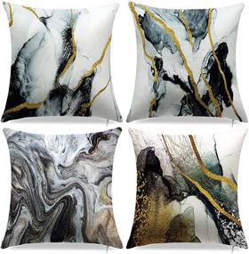 img 4 attached to TLitdr Marble Texture Decorative Pillow