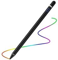 fine point rechargeable stylus pen for touch 🖊️ screens: ideal for drawing & writing on i-pad/pro/air/mini/i-phone/samsung/tablets (black) logo