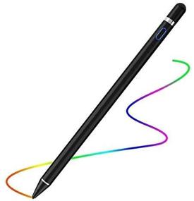img 3 attached to Fine Point Rechargeable Stylus Pen for Touch 🖊️ Screens: Ideal for Drawing & Writing on i-Pad/Pro/Air/Mini/i-Phone/Samsung/Tablets (Black)
