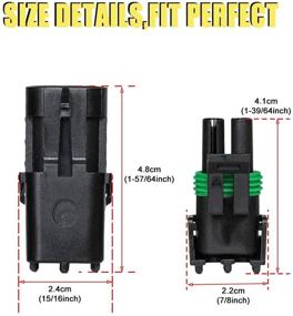 img 4 attached to 🔌 HIFROM 5 Kit: Waterproof Electrical Connector with Heat Shrink Locking Sockets for Wire Harness - 20-14 AWG