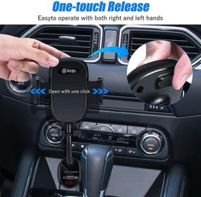 img 2 attached to HVDI Phone Mount - USB C Fast Car Charger Phone Holder with Voltage Detector, 36W Power Delivery Dual Port (PD+QC3.0), Adjustable Cell Phone Cradle