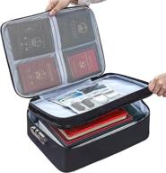 🔒 gulenduo document organizer with password lock - secure family document holder & bag for safe storage of important documents, plastic zipper binder for medical documents логотип