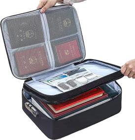 img 4 attached to 🔒 Gulenduo Document Organizer with Password Lock - Secure Family Document Holder & Bag for Safe Storage of Important Documents, Plastic Zipper Binder for Medical Documents