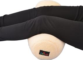 img 1 attached to NOVA Neck, Back & Under Leg Roll Pillow: Travel Cervical Bolster with Removable & Washable Soft Fleece Cover