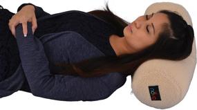 img 2 attached to NOVA Neck, Back & Under Leg Roll Pillow: Travel Cervical Bolster with Removable & Washable Soft Fleece Cover