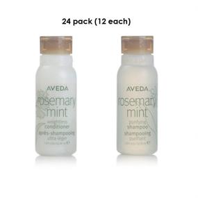 img 1 attached to 🌿 Aveda Rosemary Mint Conditioner and Shampoo Lot - Set of 24 Bottles (12 Each) | Total 24oz