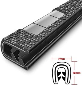 img 3 attached to 🚗 QBUC Car Door Edge Guards: 13ft Rubber Clip Seal U Shape Trim for Ultimate Protection on Most Vehicle Models
