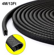 🚗 qbuc car door edge guards: 13ft rubber clip seal u shape trim for ultimate protection on most vehicle models logo