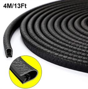img 4 attached to 🚗 QBUC Car Door Edge Guards: 13ft Rubber Clip Seal U Shape Trim for Ultimate Protection on Most Vehicle Models