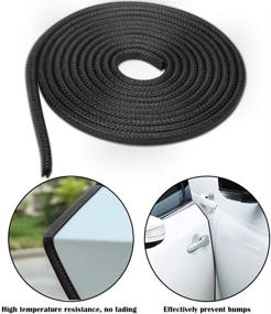 img 1 attached to 🚗 QBUC Car Door Edge Guards: 13ft Rubber Clip Seal U Shape Trim for Ultimate Protection on Most Vehicle Models
