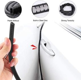 img 2 attached to 🚗 QBUC Car Door Edge Guards: 13ft Rubber Clip Seal U Shape Trim for Ultimate Protection on Most Vehicle Models