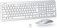 💻 omoton ultra thin wireless keyboard and mouse combo for computer, pc, desktop, laptop - full-size 2.4ghz wireless keyboard and mouse for windows xp / 7/8 / 10 / vista (silver) logo