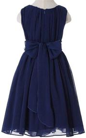 img 2 attached to 👗 Bow Dream: Stylish Chiffon Bridesmaids Dresses for Girls' Clothing
