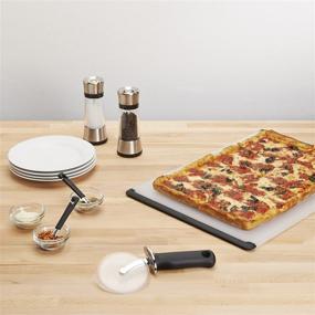 img 1 attached to 🍕 OXO Good Grips 4-inch Pizza Wheel and Cutter, Non-Stick Pan-Friendly, Clear/Black