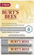 💋 burt's bees lip balm stocking stuffer: natural holiday gift for moisturized lips with shea, cocoa & kokum butter - pack of 2 logo