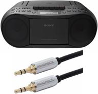 📻 черный магнитофон sony cfds70 cd/mp3 с кассетной плеером для домашнего аудио радио с функцией aux логотип