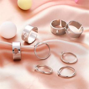 img 2 attached to 8-Piece Matching Butterfly Rings Set: Adjustable Aircraft Promise Bands for Wedding & Friendship