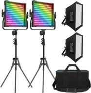 🌈 switti rgb video light, full color studio photography lighting kit, 50w led panel light with softbox, 552 leds/cri 97+, 2600k-10000k/0-360 adjustable colors/9 scene light modes logo