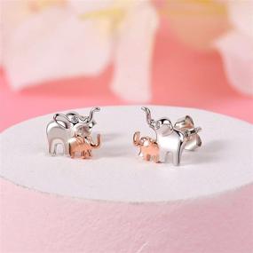 img 2 attached to 🐘 Lucky and Cute Elephant Stud Earrings 925 Sterling Silver for Women and Girls