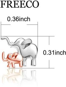 img 1 attached to 🐘 Lucky and Cute Elephant Stud Earrings 925 Sterling Silver for Women and Girls