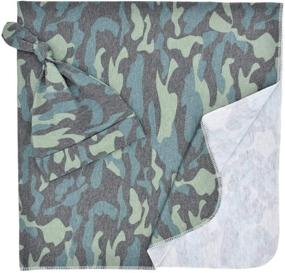 img 2 attached to 👶 Unisex Camo Swaddle Blanket, Receiving Blankets for Boys, Baby Accessory Clip, Camouflage Newborn Wrap, Soft and Breathable Hospital Coming Home Outfit