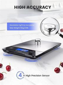 img 1 attached to 🚀 Premium NASA-Grade Food Scale: Accurate Digital Weight Grams and Ounces for Baking and Cooking – Bread, Meat, Cookies Measures Friendly – Kitchen Scale (Silver)