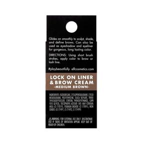 img 3 attached to 💪 Enhance Your Look with e.l.f. Lock On Liner And Brow Cream in Medium Brown - Long-Lasting Formula, Perfect for Eyeliner and Eyebrow Definition, 0.19 Oz (5g)