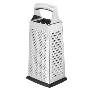 img 3 attached to 🧀 AmazonCommercial Stainless Steel Heavy-Duty Cheese Grater: 4-Sided Box Grater with Non-Slip Base (9 Inch) - Premium Quality for Effortless Grating