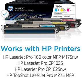 img 3 attached to 🖨️ HP 126A Toner Cartridges Bundle - Cyan (CE311A), Yellow (CE312A), Magenta (CE313A)