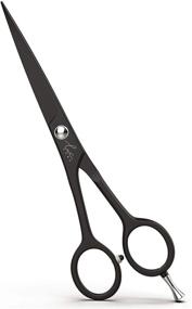 img 4 attached to ✂️ Top-quality Barber Scissors – Haircut Scissors – Premium Salon Scissors – BLACK Steel Hair Scissors – 6.5 Inches Barber Scissors, Ergonomic Design, Rust Resistant, Anti-Slip