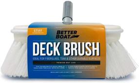 img 4 attached to 🛥️ Efficient Boat Deck Brush with Stiff Bristles & Bumper - 8" Head Scrubber for Optimal Cleaning Performance