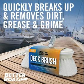 img 2 attached to 🛥️ Efficient Boat Deck Brush with Stiff Bristles & Bumper - 8" Head Scrubber for Optimal Cleaning Performance