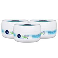 🧴 nivea soft moisturizing crème bundle of 3, multifunctional cream for face, body, and dry hands; ideal for post hand-washing care, 20.4 ounce logo