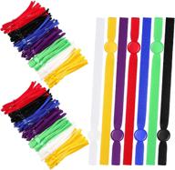 adjustable buckle flat elastic cord bands - stretchy sewing straps for diy face cover making supplies, 7 colors (140) logo