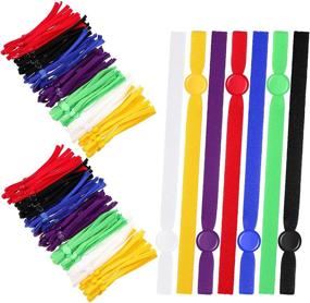 img 4 attached to Adjustable Buckle Flat Elastic Cord Bands - Stretchy Sewing Straps for DIY Face Cover Making Supplies, 7 Colors (140)