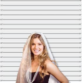 img 2 attached to Mugshot Photo Booth Backdrop - 6x6ft, Perfect for Bachelorette Party, Girls Night Out, Height Charts - Wide Coverage for All