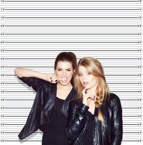 img 4 attached to Mugshot Photo Booth Backdrop - 6x6ft, Perfect for Bachelorette Party, Girls Night Out, Height Charts - Wide Coverage for All