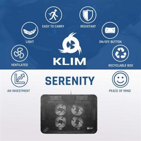 img 1 attached to 💻 KLIM Serenity Laptop Cooling Stand 11-15.6 Inches | Small & Medium Laptops | Stable Metal Grid | Silent Cooling Pad | New 2021 (Black)