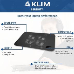 img 3 attached to 💻 KLIM Serenity Laptop Cooling Stand 11-15.6 Inches | Small & Medium Laptops | Stable Metal Grid | Silent Cooling Pad | New 2021 (Black)