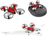 🚁 goolrc all-in-one rc drone/glider airplane/hovercraft, sea-land-air switchable 2.4ghz remote control quadcopter car boat with headless mode, 3d flips for beginner, kids, and adults logo