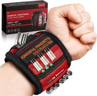 🔧 magnetic wristband: ultimate stocking stuffers for men - tool belt holder for screws, nails, drill bits - cool gadgets & gifts for carpenters, dad, husband, men, women logo