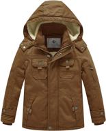 wenven cotton sherpa hooded jacket: trendy and warm boys' outerwear for jackets & coats logo