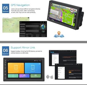 img 1 attached to 🚗 EKAT Двойной Din автомагнитола: 7-дюймовый сенсорный экран Android радио с Bluetooth, камерой заднего вида и многое другое!